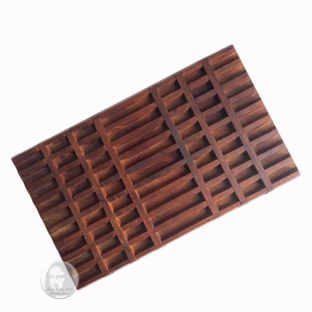 Vintage Dansk IHQ Teak Wood Trivet Danish Modern Jens Quistgaard Design MCM